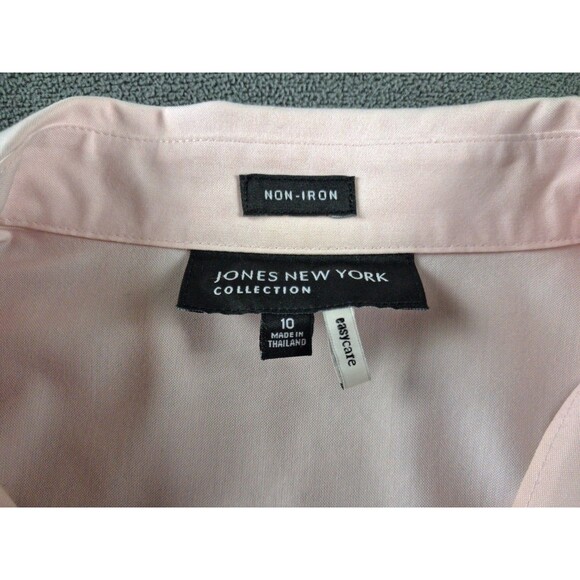 🩷Jones New York Collection Women’s Non-Iron Blouse Pink Size 10 Long Sleeve - Picture 4 of 11